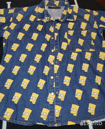 Джинсовая рубашка Simpsons calvin klein jeans xs