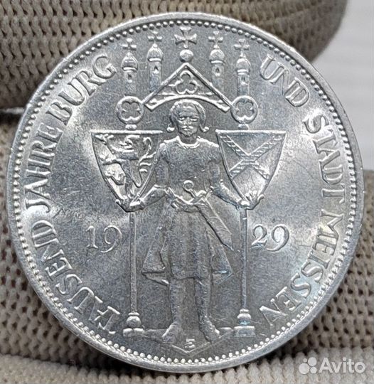 3 марки 1929 г. Мейсен. Веймарская республика