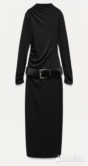 Собранное платье С поясом Zara s