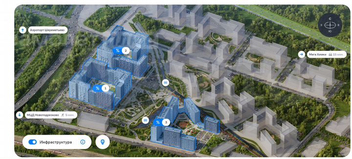 1-к. квартира, 34,1 м², 6/17 эт.