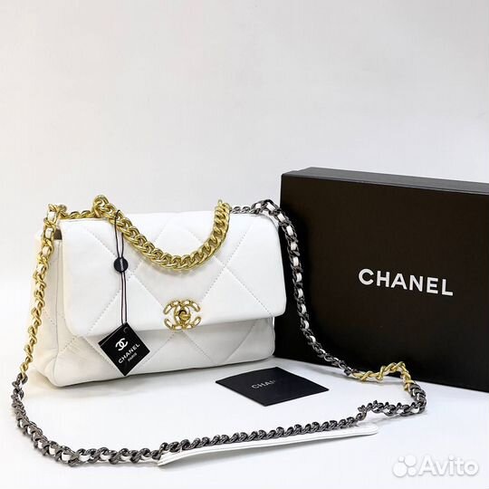 Сумка женская кожаная Chanel 19 через плечо 5 цвет