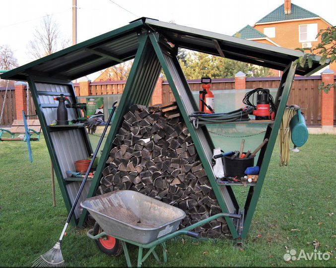 Дровник садовый сарай органайзер