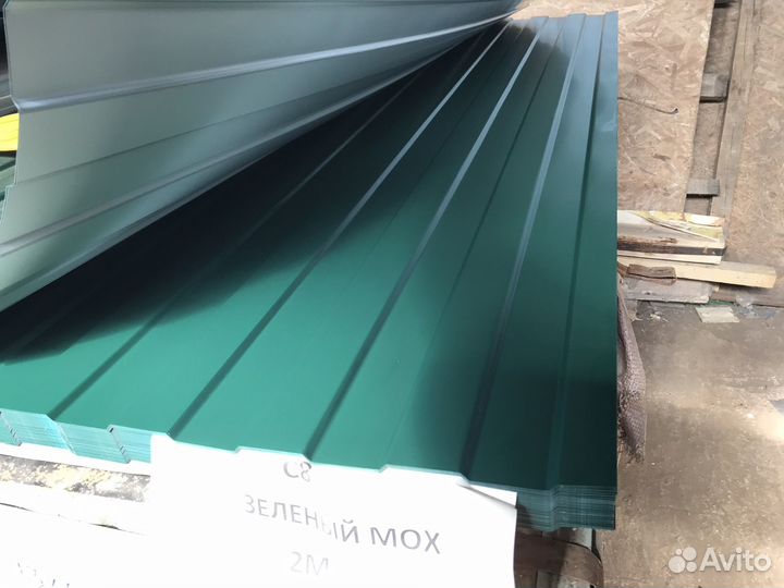 Профнастил зеленый мох