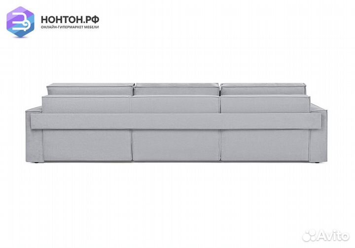 Диван еврокнижка трехместный Тревис серый