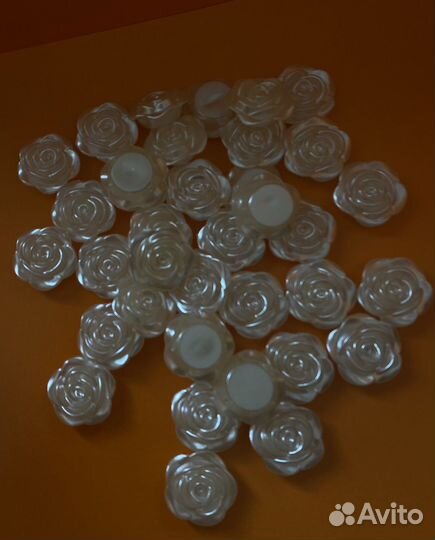 Полубусины розочка