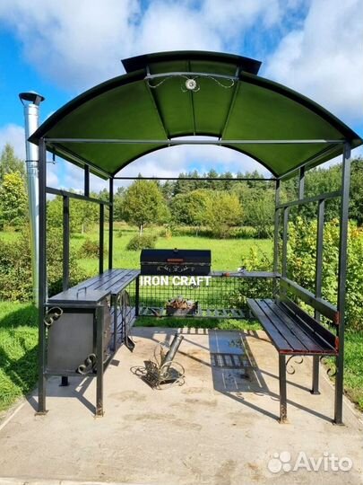 Мангал с крышей