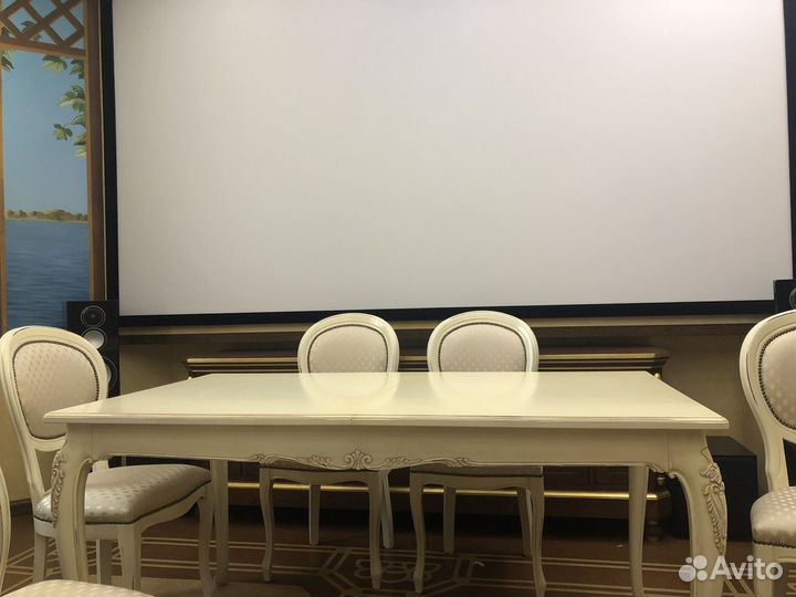 Стол про-ва Италия обеденный и стулья массив