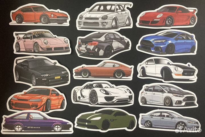 Наклейки / стикеры гоночных автомобилей