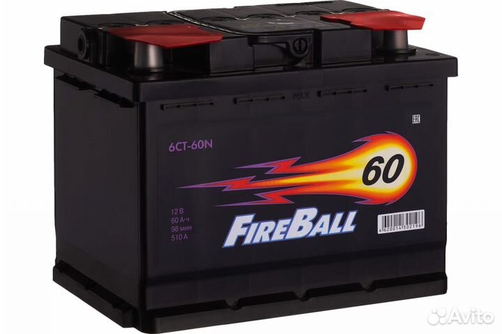 Аккумулятор Fire Ball 60 Ач пуск. ток 510A