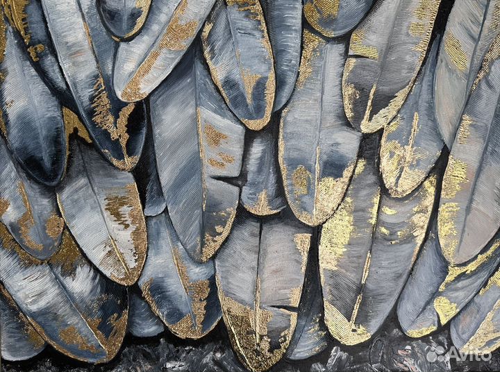 Картина на холсте «Сизые перья«