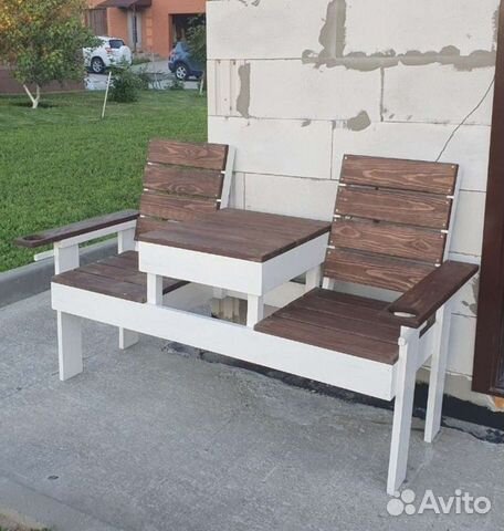 Лавочка со столиком подстаканник тумба