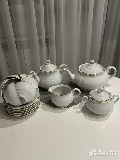 Чешский фарфоровый чайный сервиз