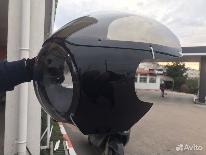 Мото стекло кастом комплект cafe raser