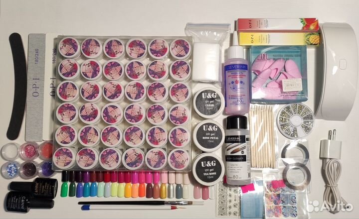 Набор для маникюра и наращивания ногтей