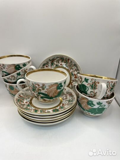 Чайная пара лфз СССР Мифические львы (сзр)