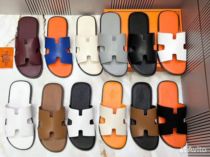 Шлепки Сланцы Hermes женские Размер 36-40