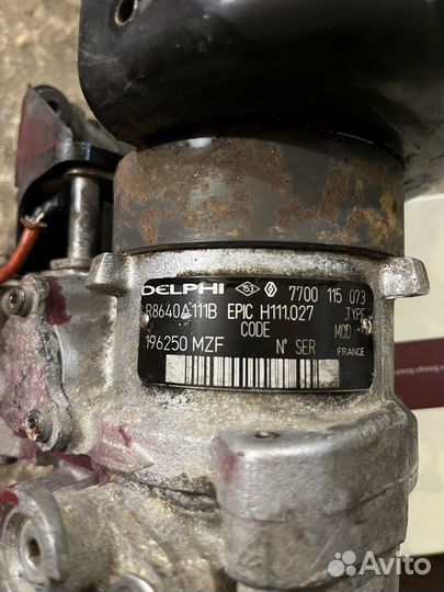 Тнвд renault kangoo 1.9 дизель R8640A111B