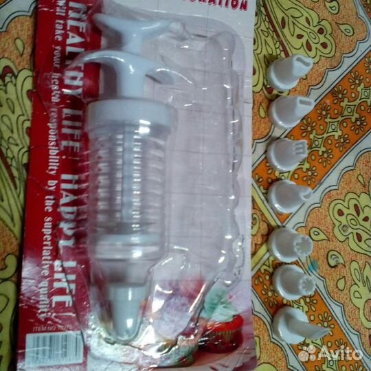 Кондитерский шприц с 8 насадками