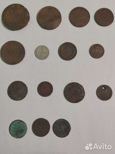 Монеты российской империи (1700-1900е) 15 штук