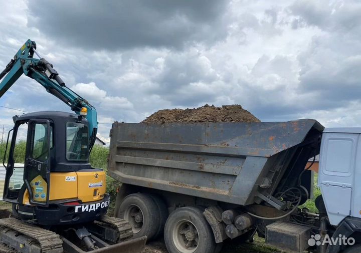 Аренда ямобура мини экскаватора бурение свай забор