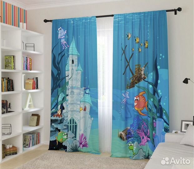 Шторы новые, фотошторы детские