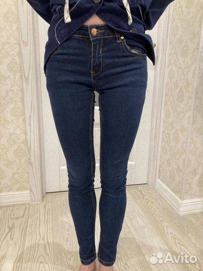 Джинсы хлопок стрейч на девочку. ОАЭ