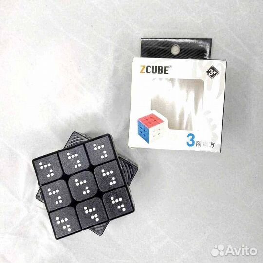 Кубик Рубика для слепых Z 3x3 Blind cube, black