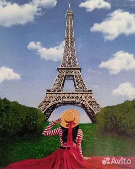 Алмазная мозаика на подрамнике 40*50 Париж