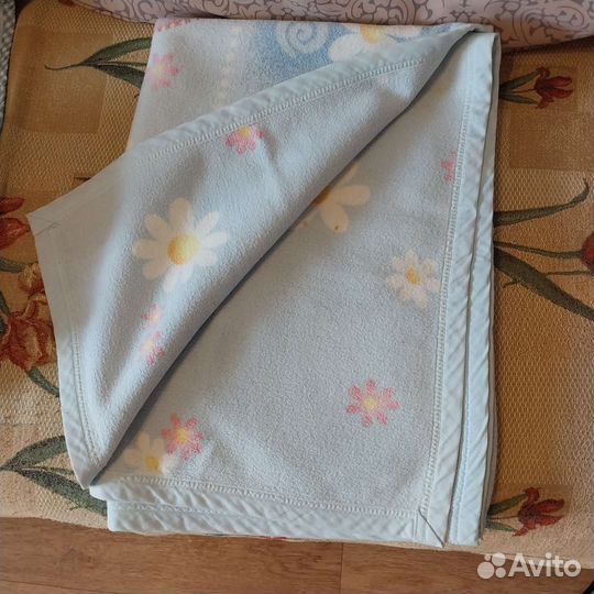 Одеяло детское шерстяное, байковое