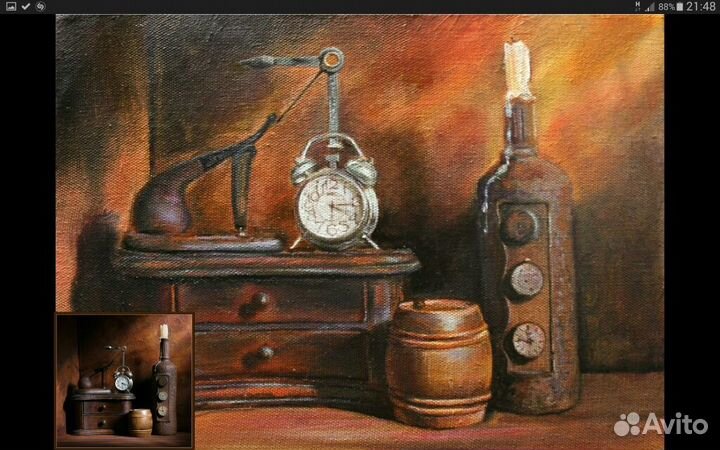 Портрет по фото маслом на холсте, цветной карандаш