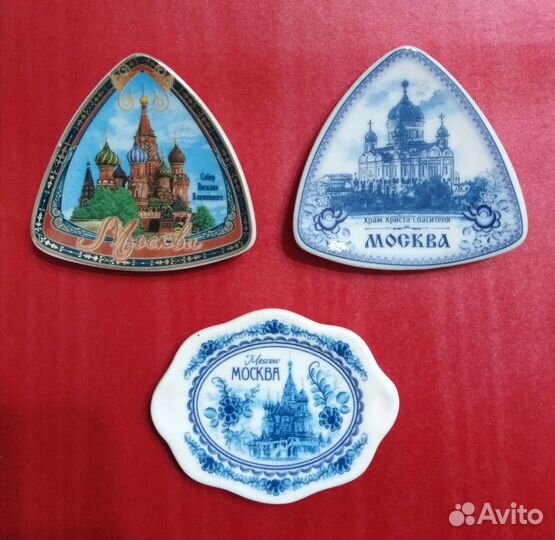 Магниты на холодильник города России керамика