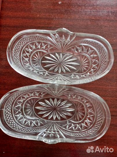 Ваза хрустальная на ножке ссср,салатники