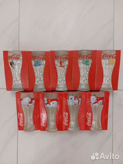 Бокалы кока кола новые