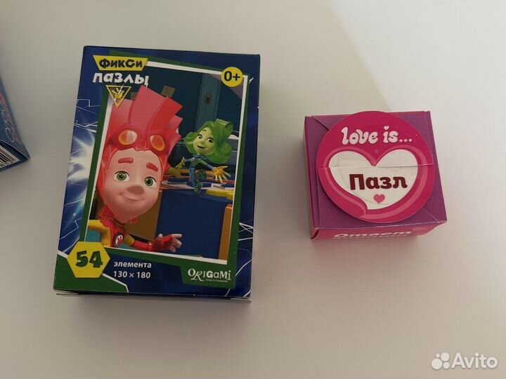 Пазлы новые 54, 24, 3d, origami, робокар, крылья