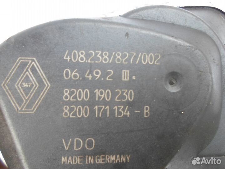 Заслонка дроссельная электрическая Renault Megane