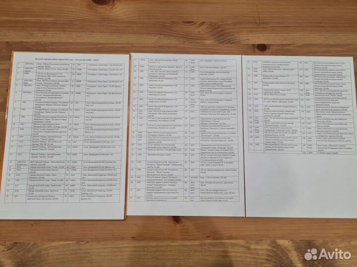 Годовые наборы марок России