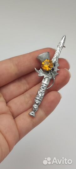 Брошь винтажная Шотландия mizpah 1960-1980-е гг. №