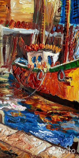 Картина масломв подарок море пейзаж 