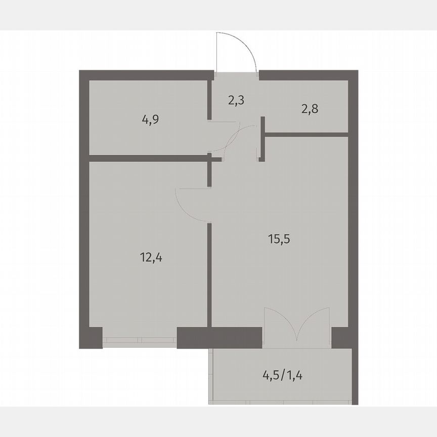 1-к. квартира, 39,3 м², 3/11 эт.