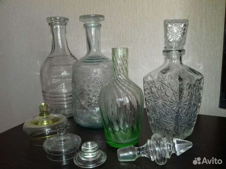 Графины, пробки, крышки(стеклянная посуда ссср)