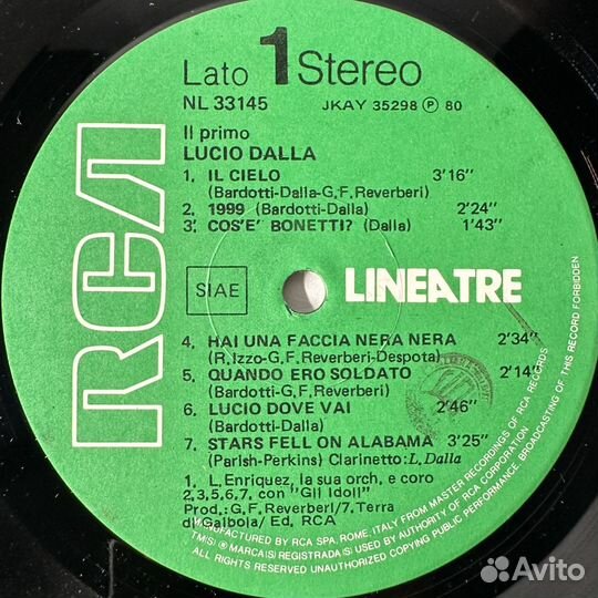 Lucio Dalla – Il Primo Lucio Dalla (Италия 1980г.)