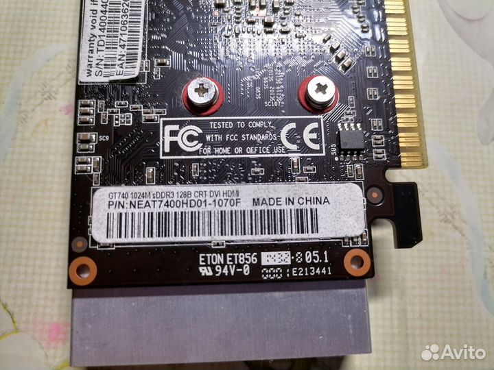 Видеокарта gt740 1024m sddr3 128b crt dvi hdmi