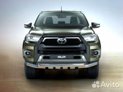 Защита переднего бампера d-76 Toyota Hilux