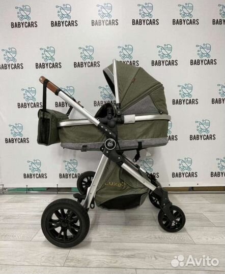 Коляска 3в1 Новая трансформер (Оливковый)
