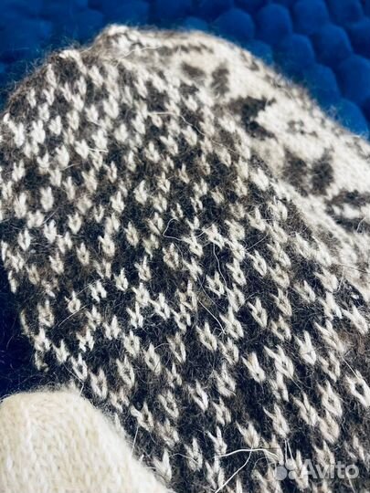 Варежки пуховые ручная работа