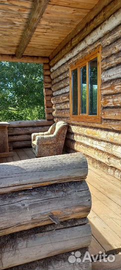 Сруб дома из бревна под ключ