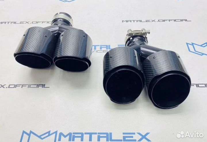 Двойные насадки на глушитель BMW G05 G06, 2/114