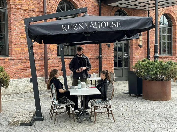 Зонт для уличного кафе боковые