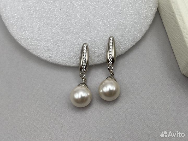 Серьги с жемчугом(иск) 