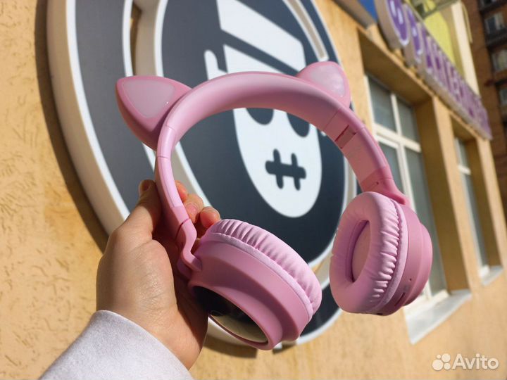 Наушники с ушками LED подсветка hoco